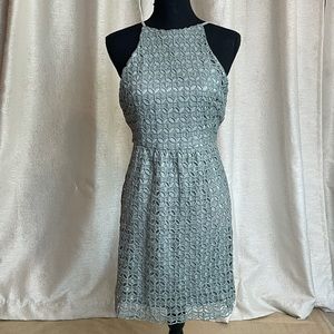 NWT ROMEO + JULIET DUSTY SAGE CROCHET KNIT DRESS.